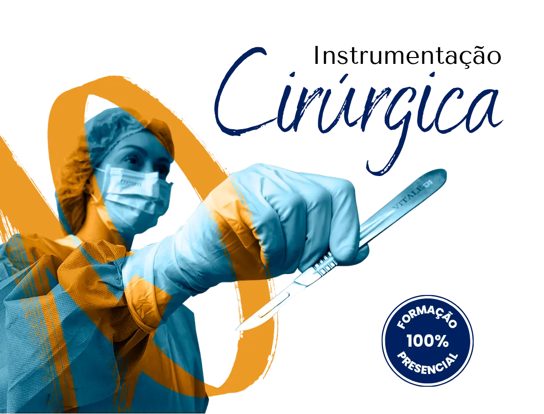 Instrumentação Cirúrgica — instrumentadora com bisturi na mão